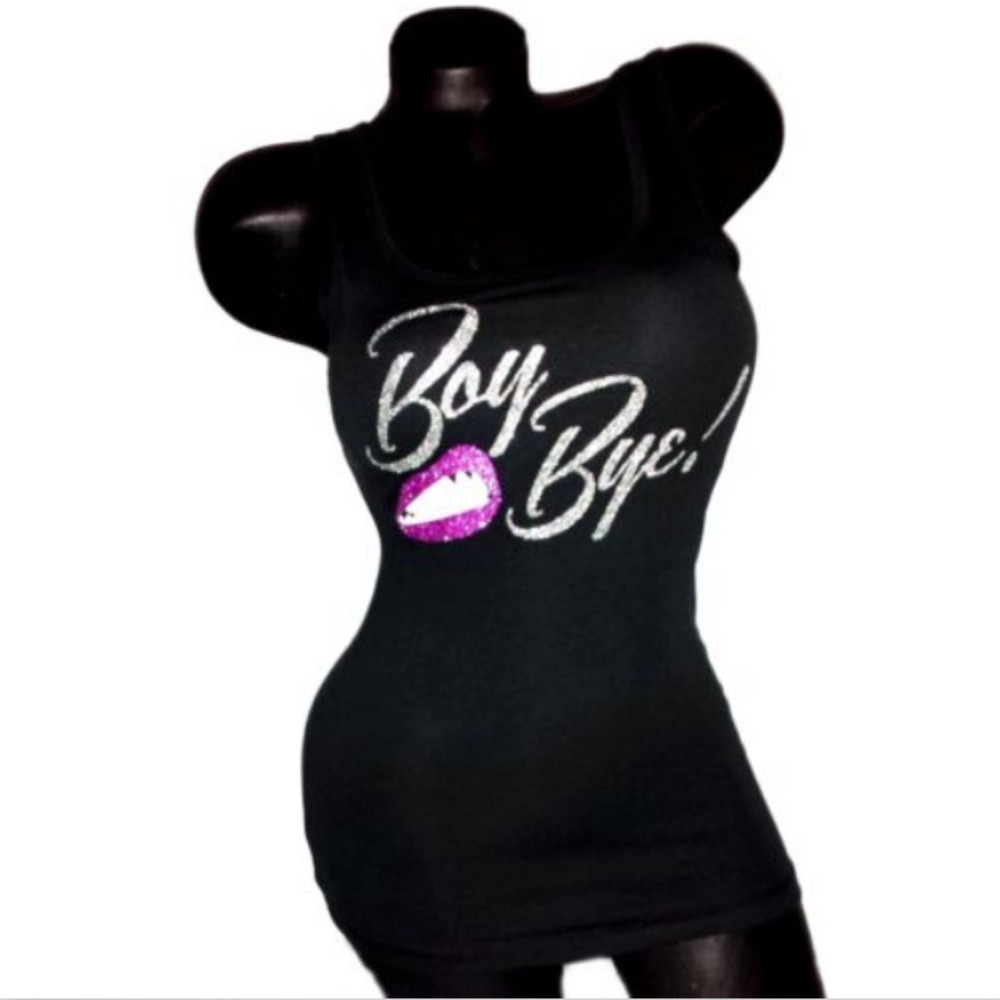 Boy Bye Black Spandex Tank